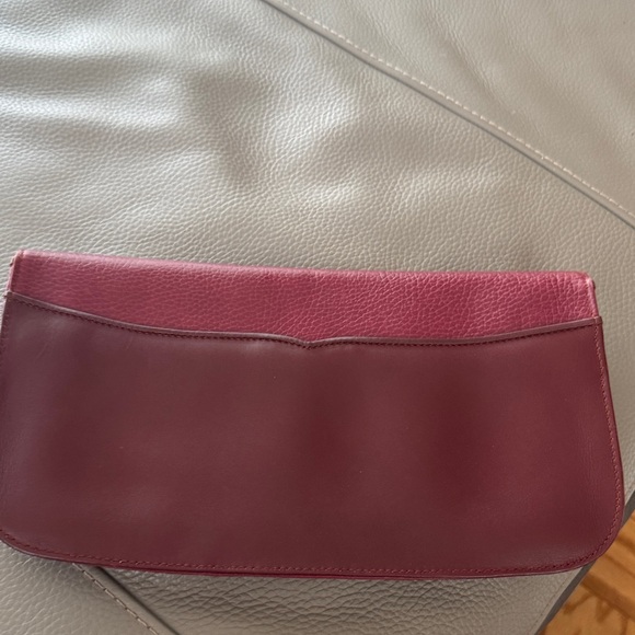 Elegant Burgundy Cartier Leather Clutch - Picture 2 of 6